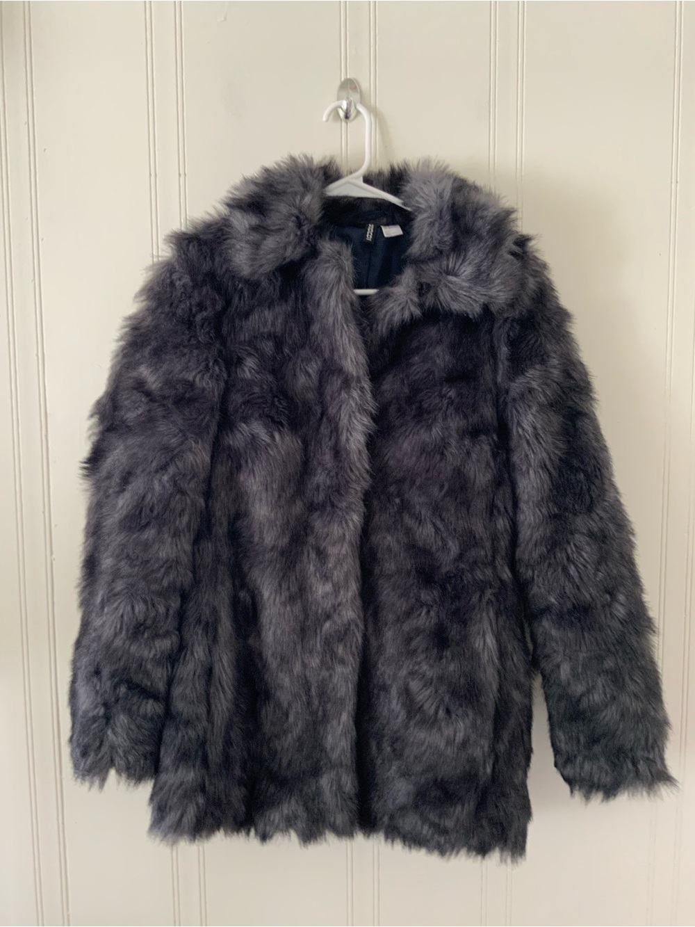 Divided Dark Gray Faux Fur Teddy Jacket